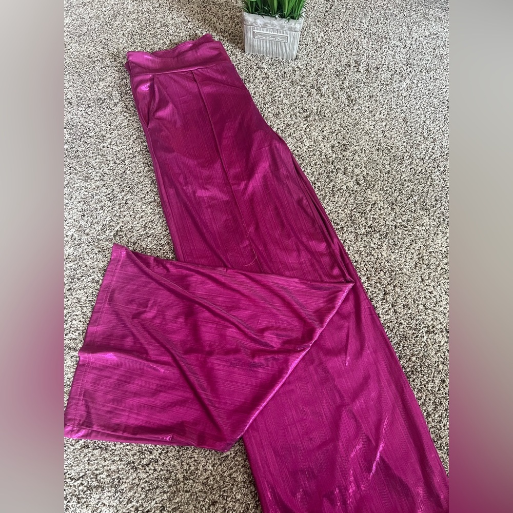 💗💗HOT Pink wide leg pants🌸🌸